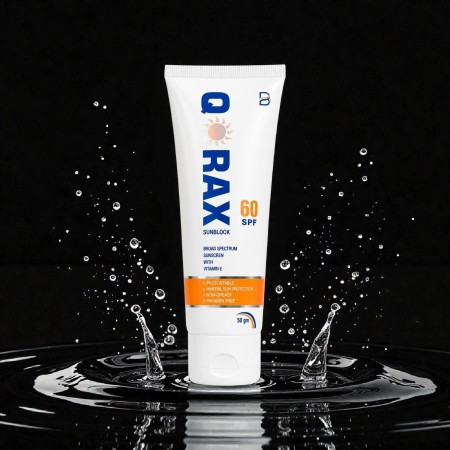 Qorax SPF 60 Sunblock | Broad Spectrum Sunscreen with Vitamin E