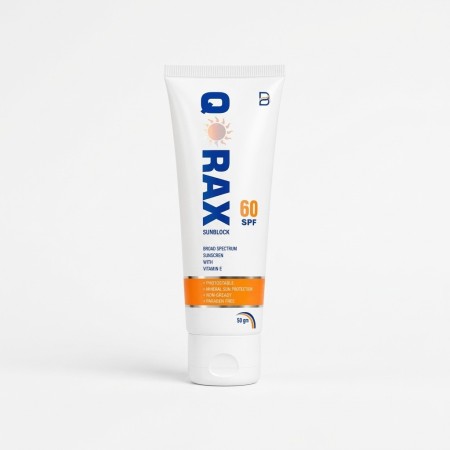 Qorax SPF 60 Sunblock | Broad Spectrum Sunscreen with Vitamin E